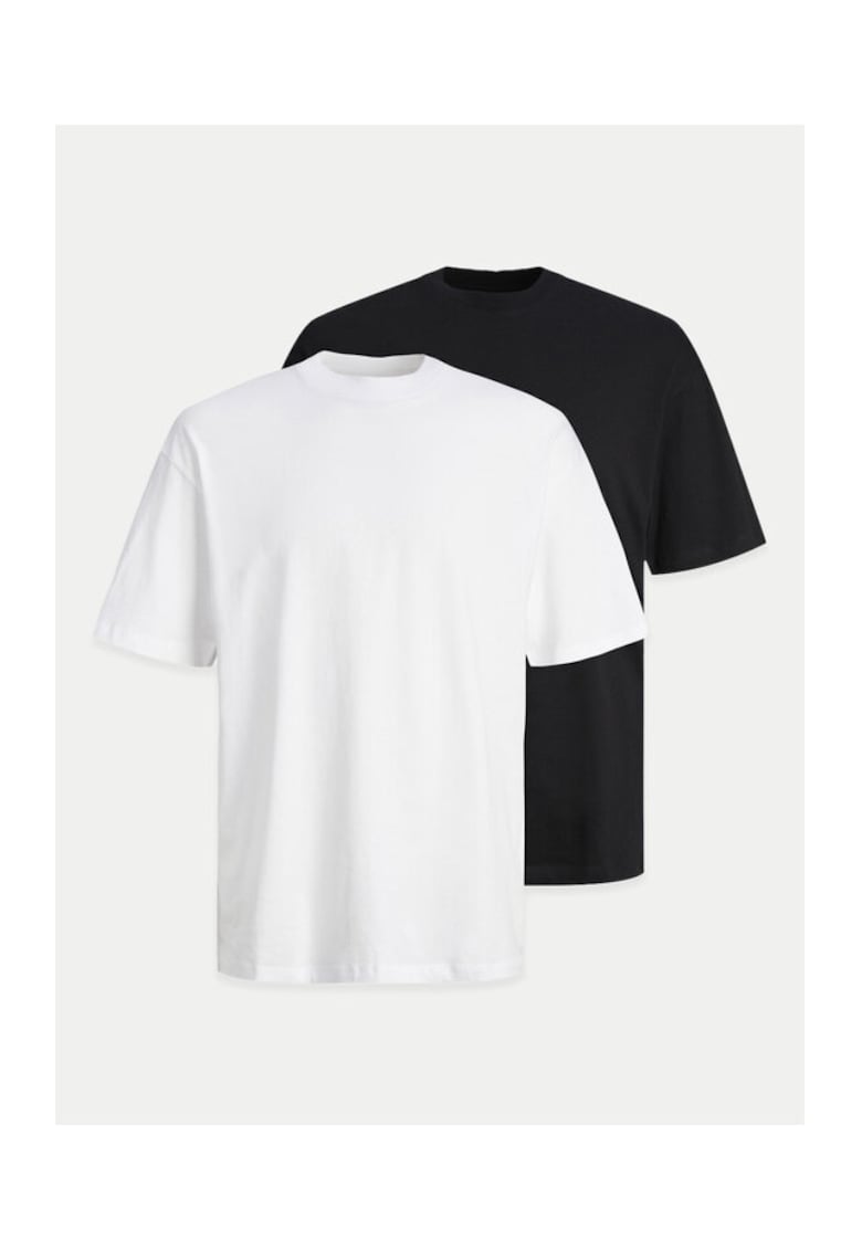 Tricou barbati - 618338 - Negru/Alb - Bumbac