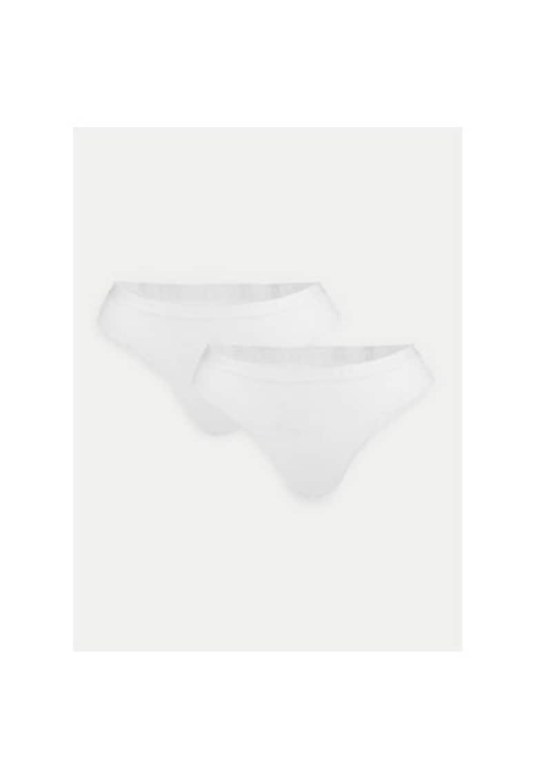 Set 2 perechi chiloti dama - Alb