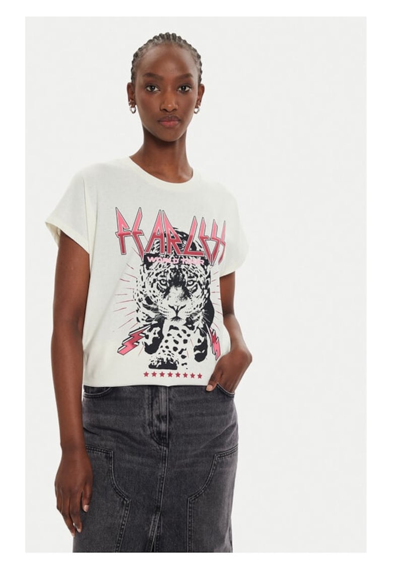 Tricou dama - 471612 - Ecru - Bumbac - Ecru