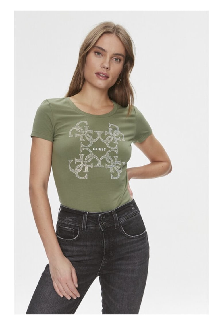 Tricou dama - 397876 - Verde - Bumbac