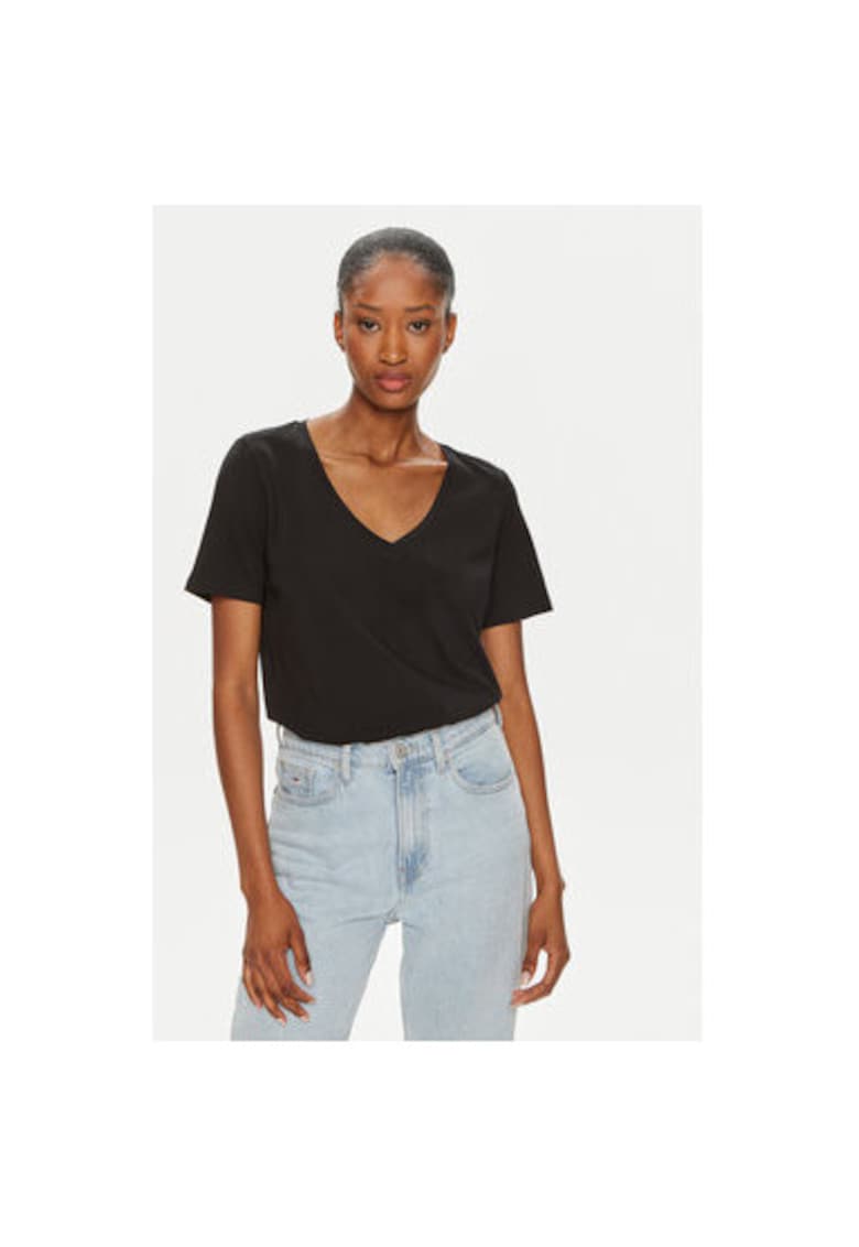 Tricou dama - 454677 - Negru - Bumbac -