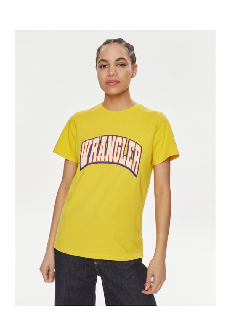 Tricou dama - 593049 - Galben - Bumbac -