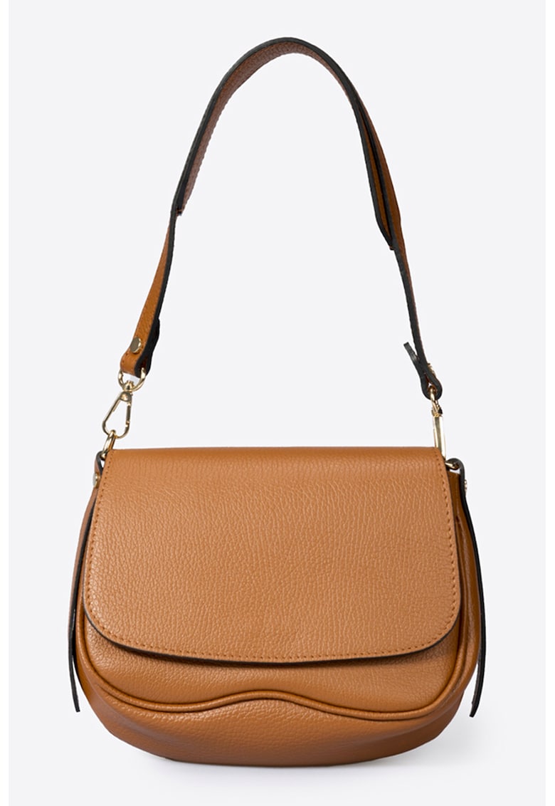 Geanta crossbody de piele cu clapa