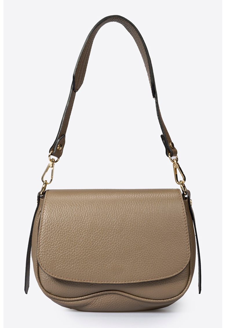 Geanta crossbody de piele cu clapa