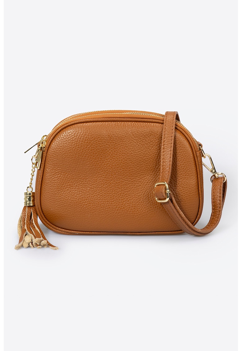 Geanta crossbody din piele cu aspect texturat