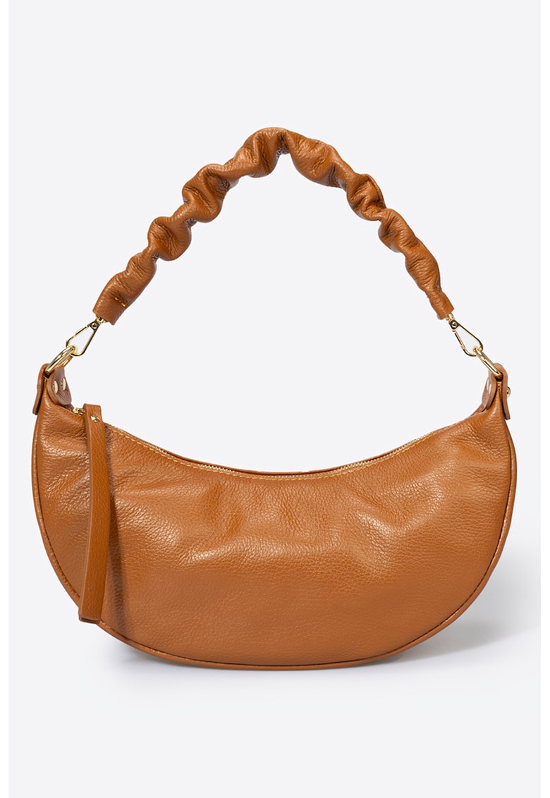 Geanta crossbody de piele cu aspect granulat