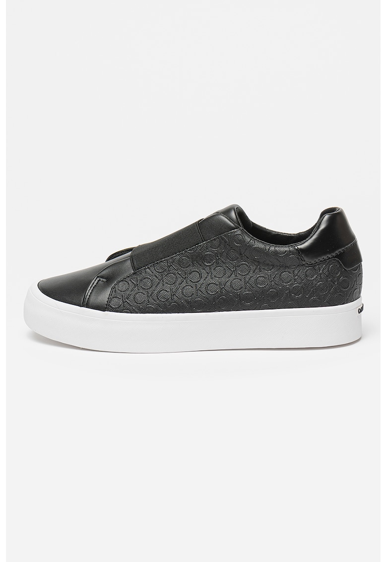 Pantofi sport slip-on cu model monograma