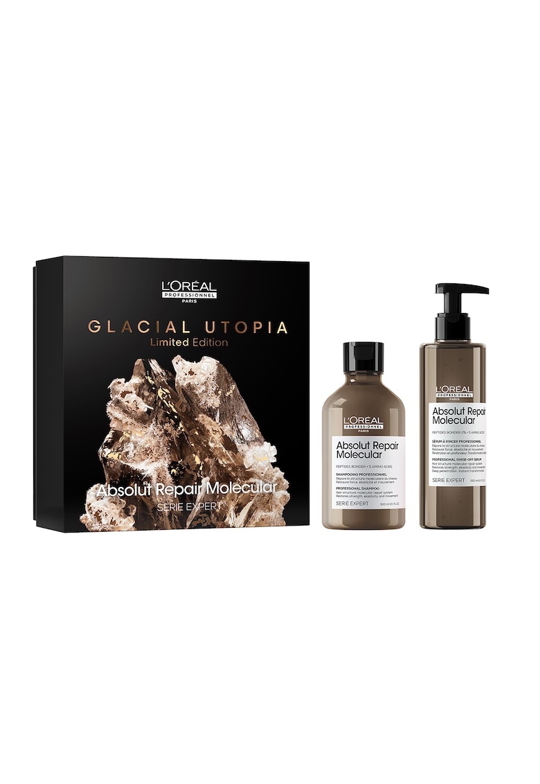 Set profesional pentru par L’Oreal Professionnel Serie Expert Glacial Utopia - Sampon 300ml + Serum 250ml - Degradat