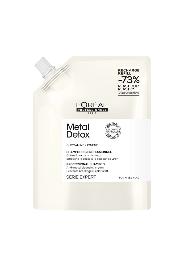 Sampon L'Oréal Professionnel Serie Expert Metal Detox impotriva ruperii parului si pentru mentinerea culorii - pentru toate tipurile de par decolorat - colorat sau balayage - fara sulfati