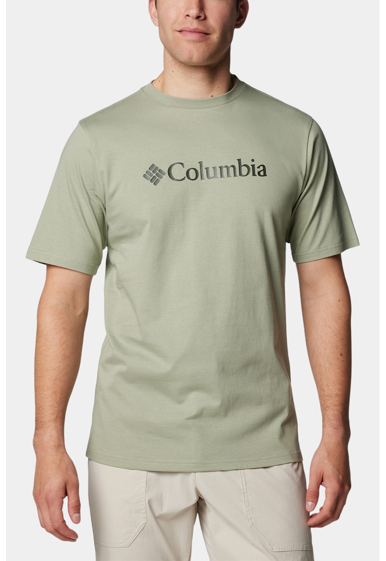 Tricou din bumbac cu decolteu la baza gatului CSC