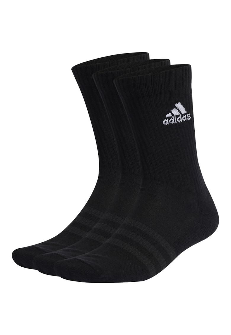 Set 3 perechi sosete Cushioned Crew - negru