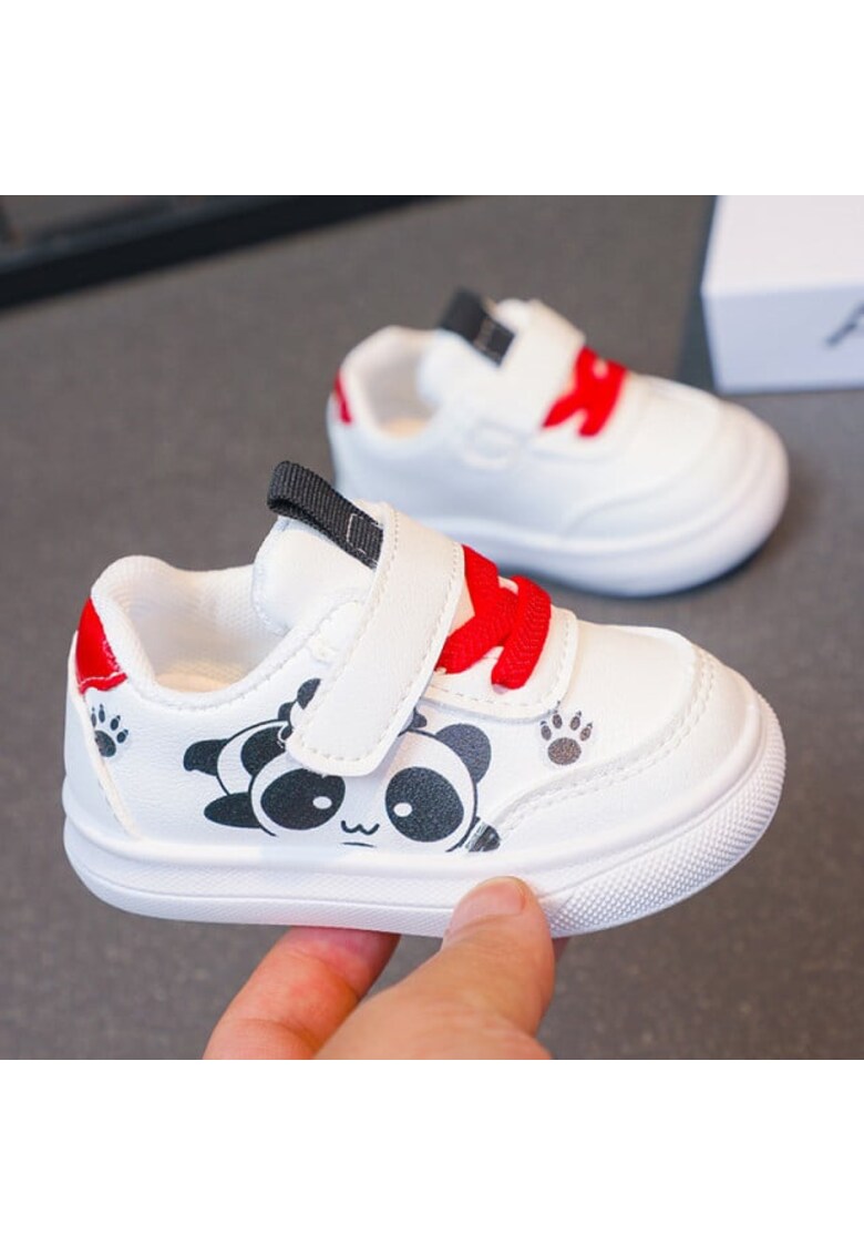 Pantofi Sport Model Little Panda - Piele ecologica - Baieti - Fete - Siret - Velcro - Multicolor - Multicolor
