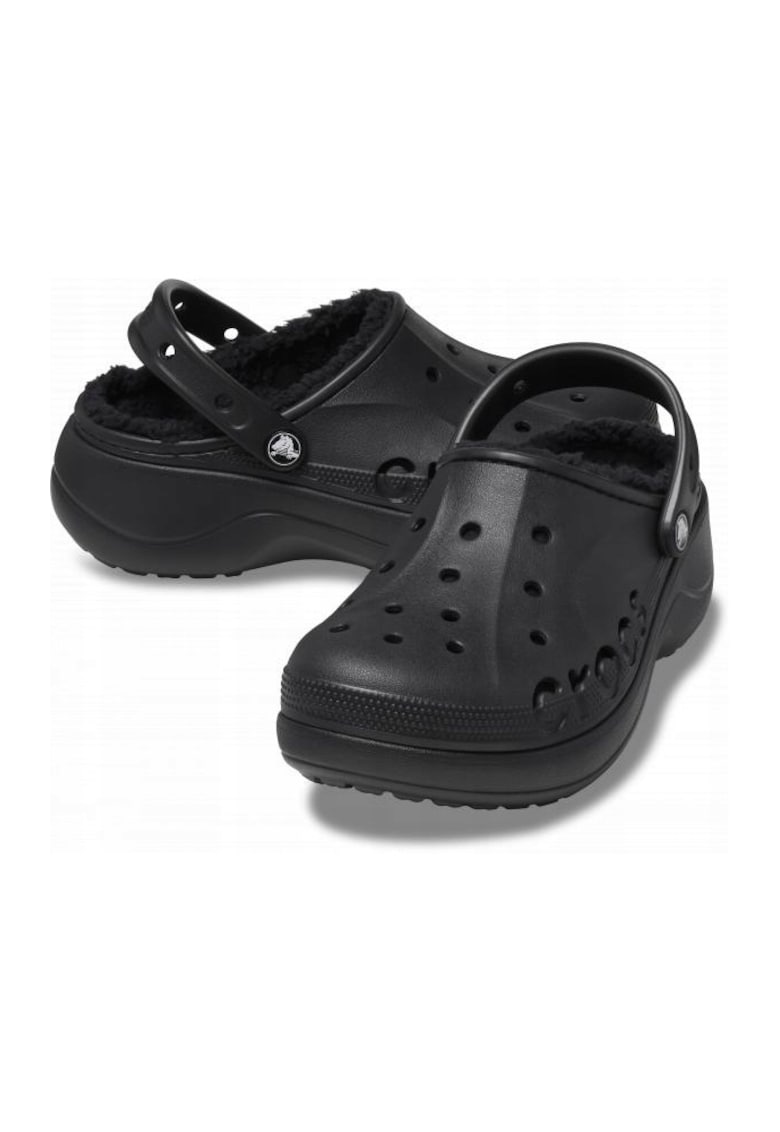 Saboti Izolati Femei - Baya Platform Lined 208708 Clog - Negru - Negru