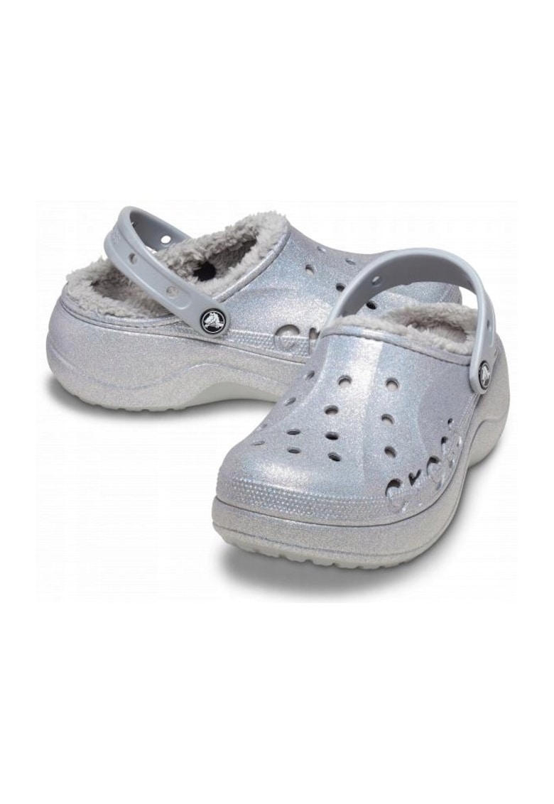 Saboti Izolati Femei - Baya Platform Lined 210451 Clog - Argintiu