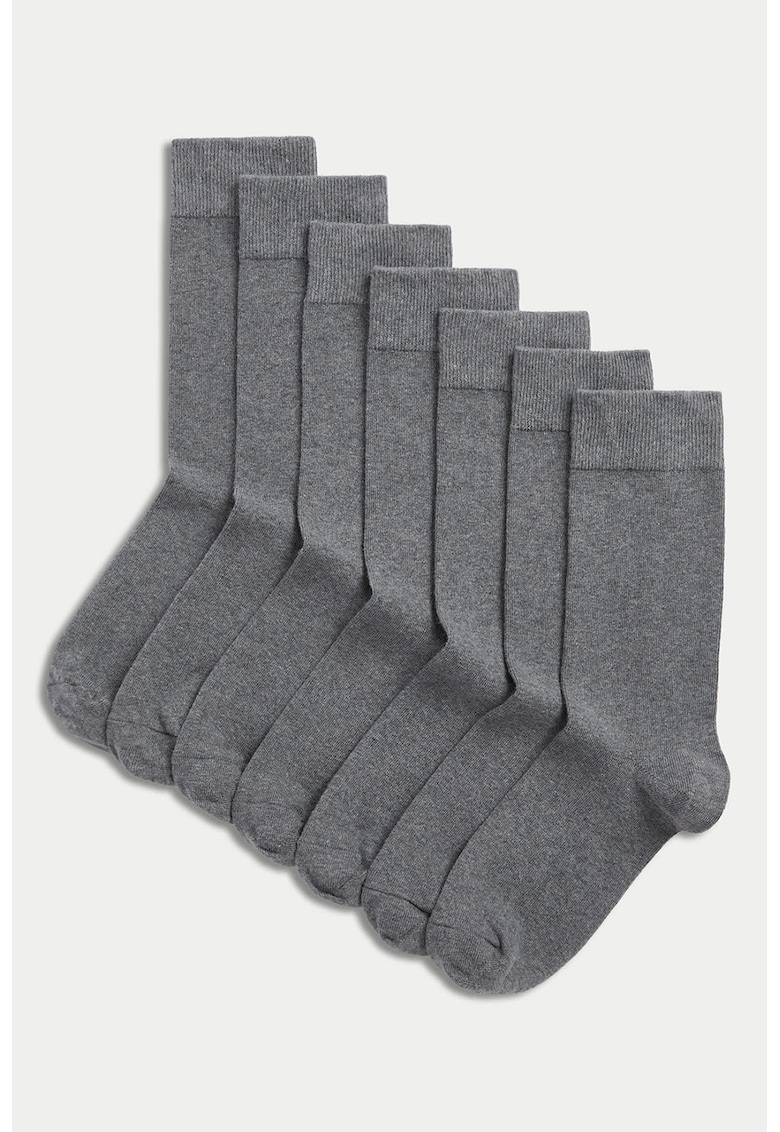 Set de sosete lungi uni - 7 perechi