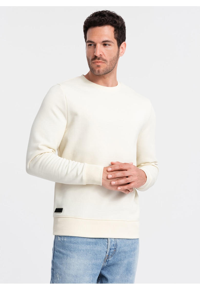 Bluza de trening din bumbac cu model uni