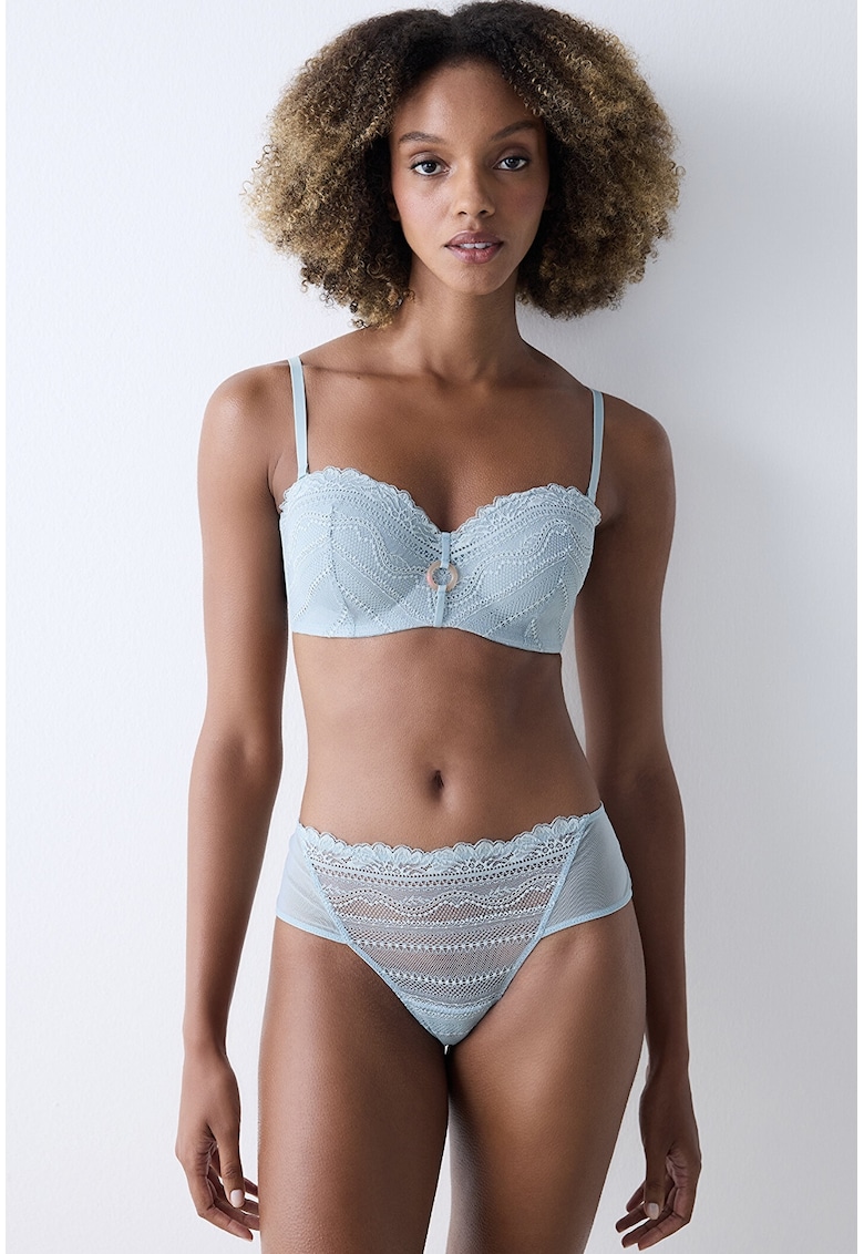 Sutien push-up cu insertii de dantela