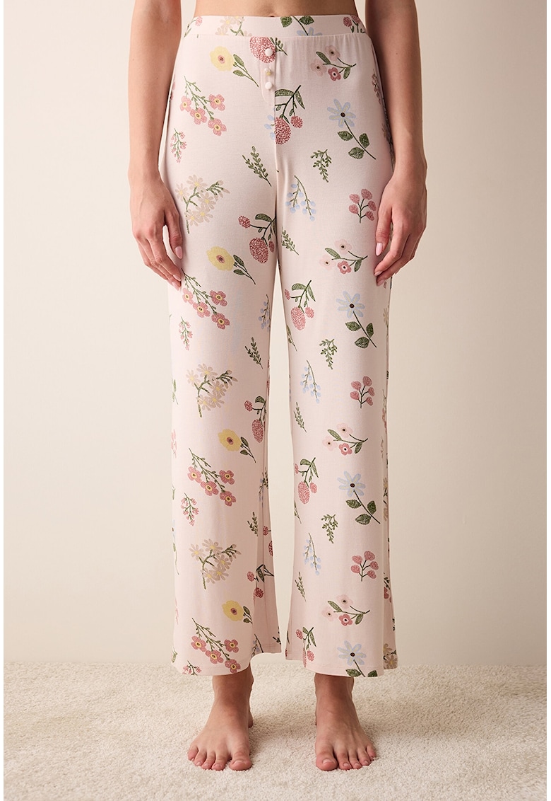 Pantaloni de pijama cu imprimeu floral