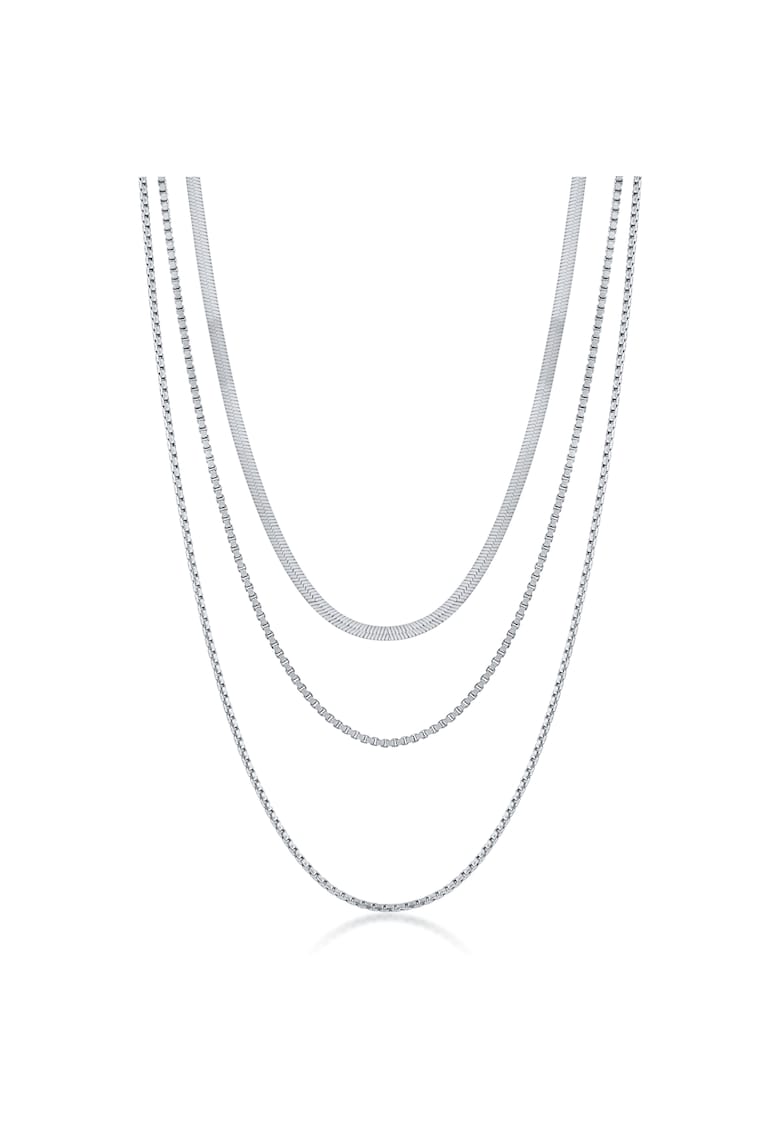 Colier Multilant din Argint 925 - Placat cu Rodiu - 9.40g