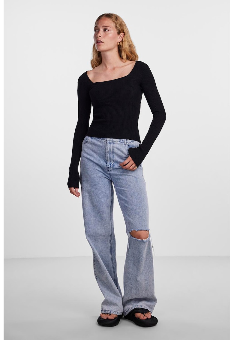 Bluza cu striatii si maneci raglan