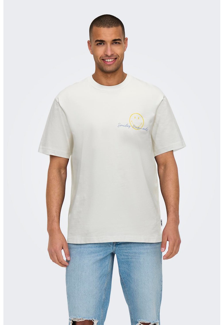 Tricou de bumbac organic cu imprimeu text Tricou de bumbac organic cu imprimeu text