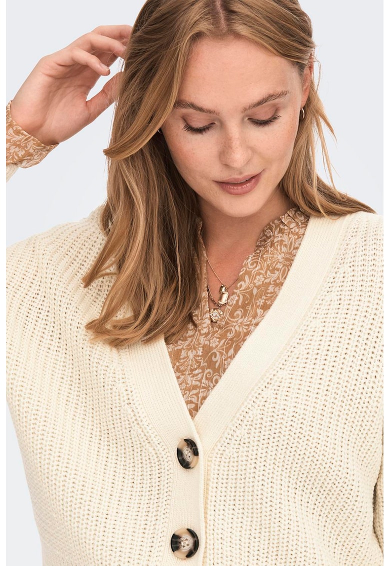 Cardigan din tricot gros cu maneci cazute Justy