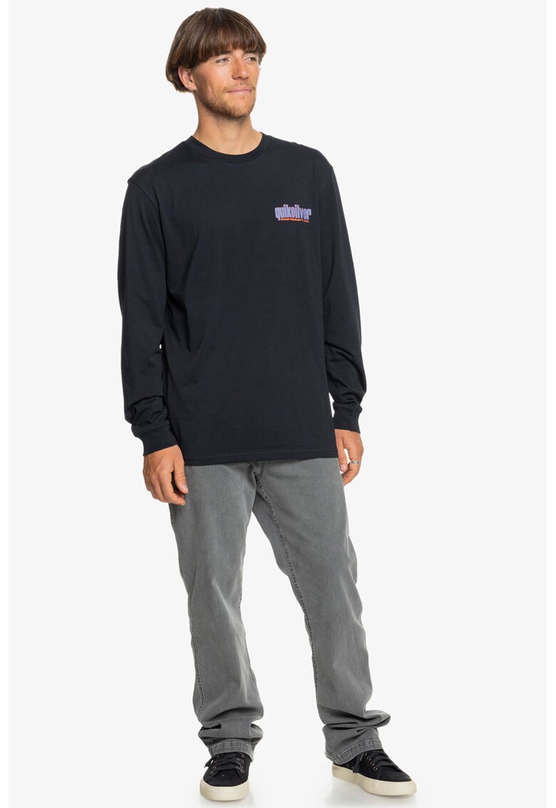 Bluza cu imprimeu logo Three Tree - Albastru indigo/Bleumarin