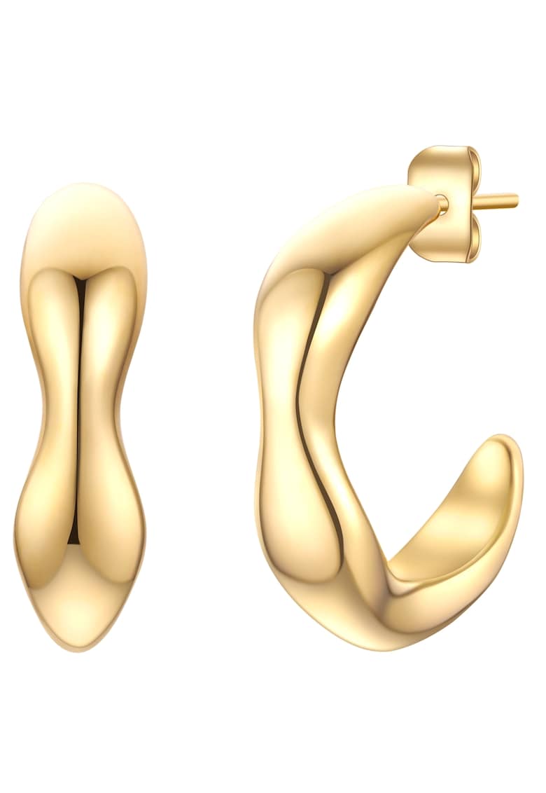 Cercei din otel inoxidabil placati cu aur de 14K