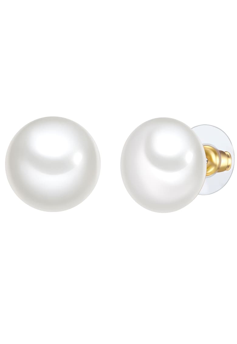 Cercei placati cu aur de 14K si perle sintetice