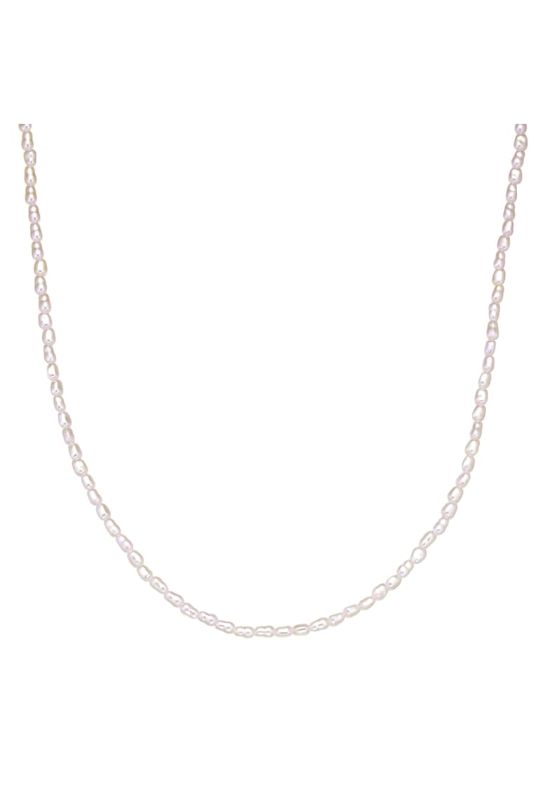 Colier de perle sintetice placat cu aur de 14K