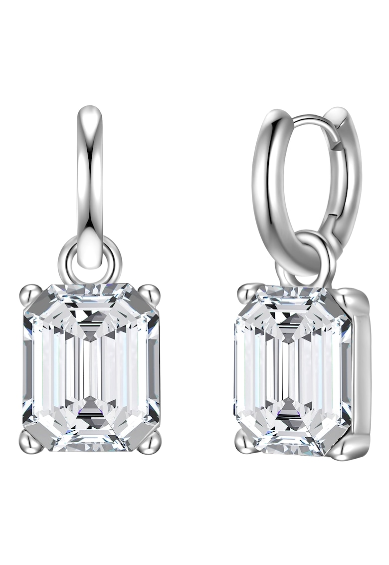 Cercei de alama cu pietre semipretioase - Argintiu