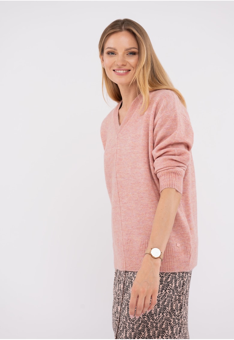 Pulover Dama cu decolteu in V - Lejer - Colar