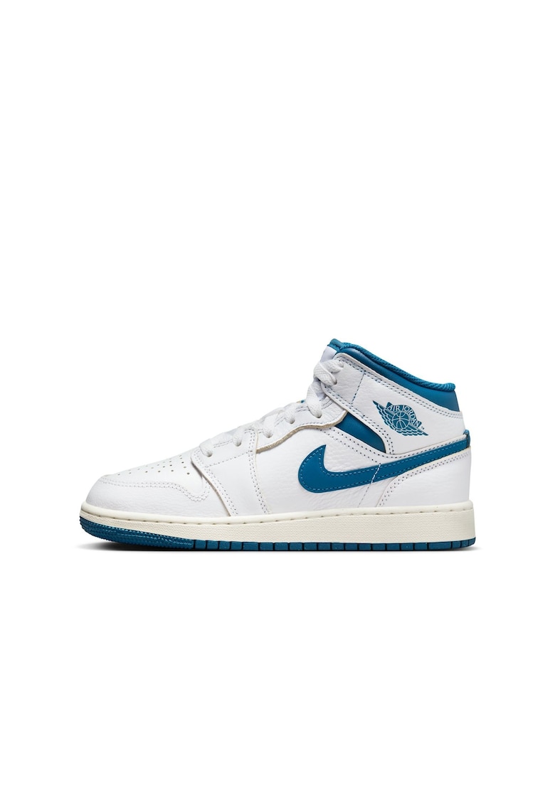 Pantofi sport - Air Jordan 1 Mid Se Bg - Piele naturala - Albzqsa - Alb