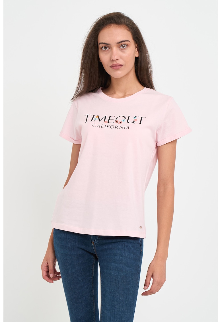 Tricou de bumbac cu imprimeu logo