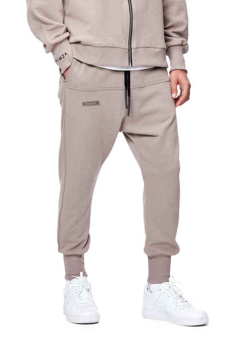 Pantaloni de trening din bumbac cu snur in talie