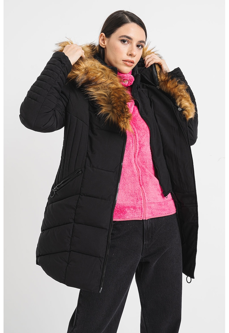 Geaca cu vatelina - gluga si garnitura de blana sintetica Chaya
