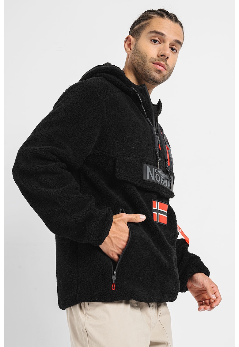 Hanorac din material teddy cu logo Terifique