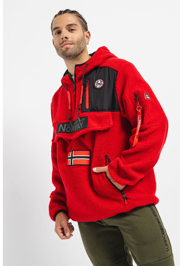 Hanorac din material teddy cu logo Terifique