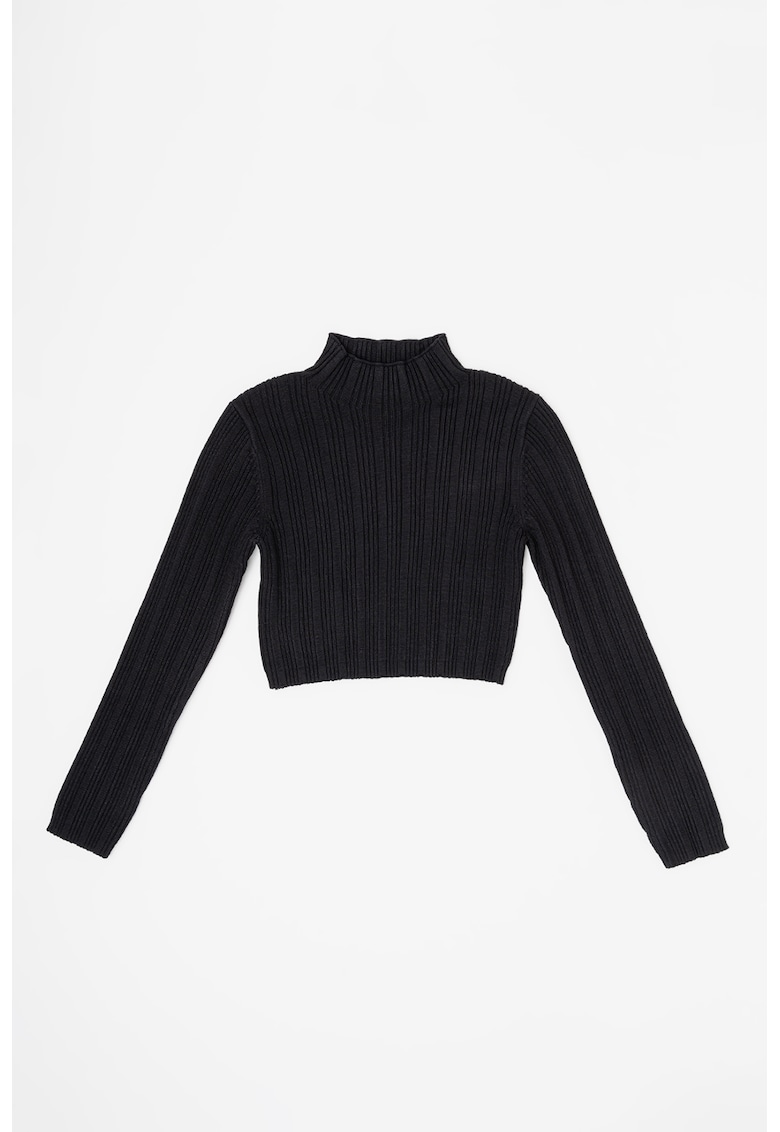 Bluza crop cu striatii