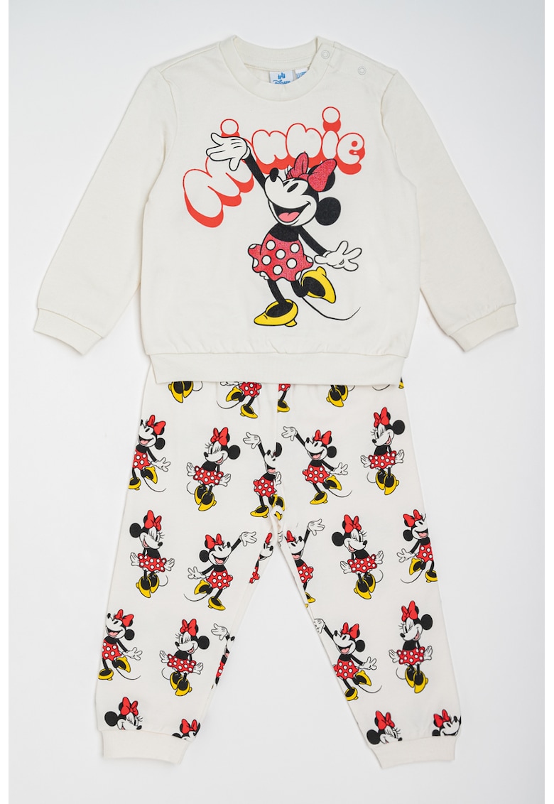 Pijama din bumbac cu imprimeu Minnie Mouse