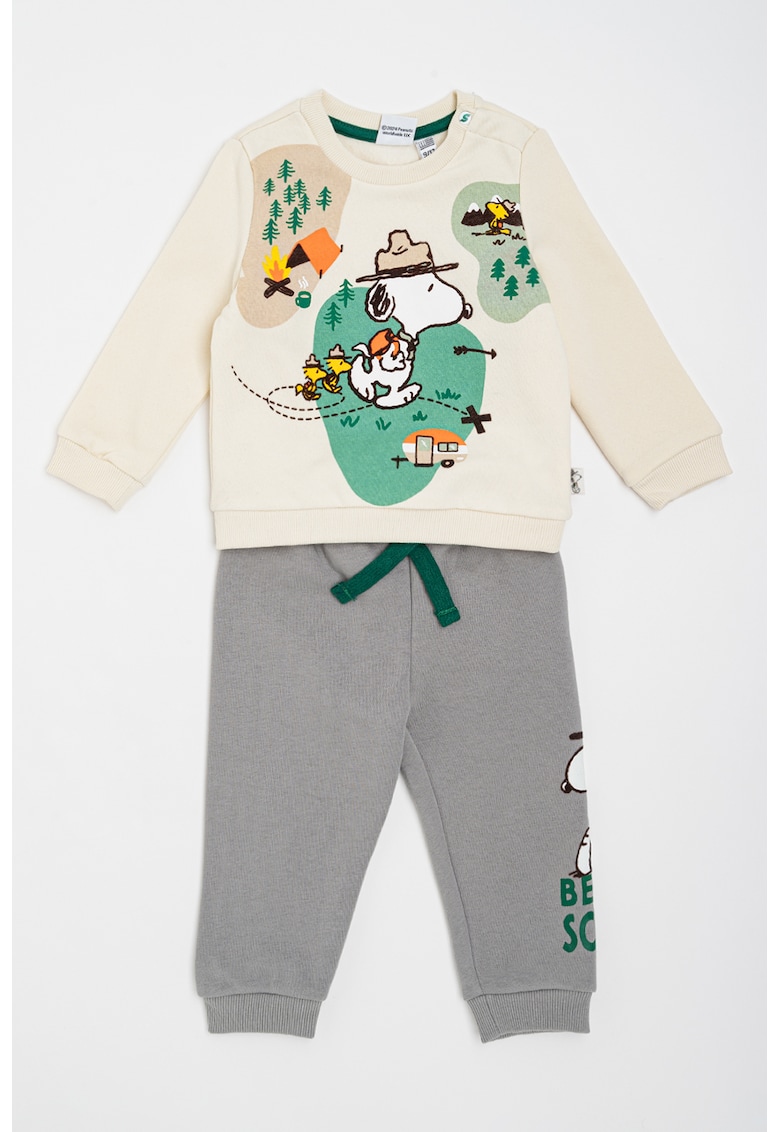 Set de bluza de trening cu imprimeu si pantaloni - 2 Piese