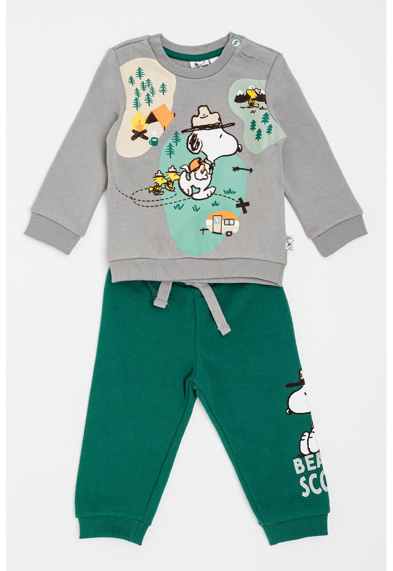 Set de bluza de trening cu imprimeu si pantaloni - 2 Piese