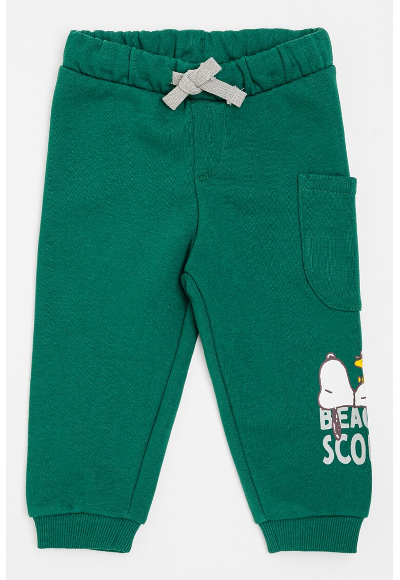 Pantaloni de trening din amestec de bumbac - Verde aquamarin