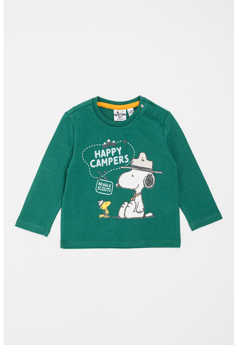 Bluza cu decolteu la baza gatului si imprimeu