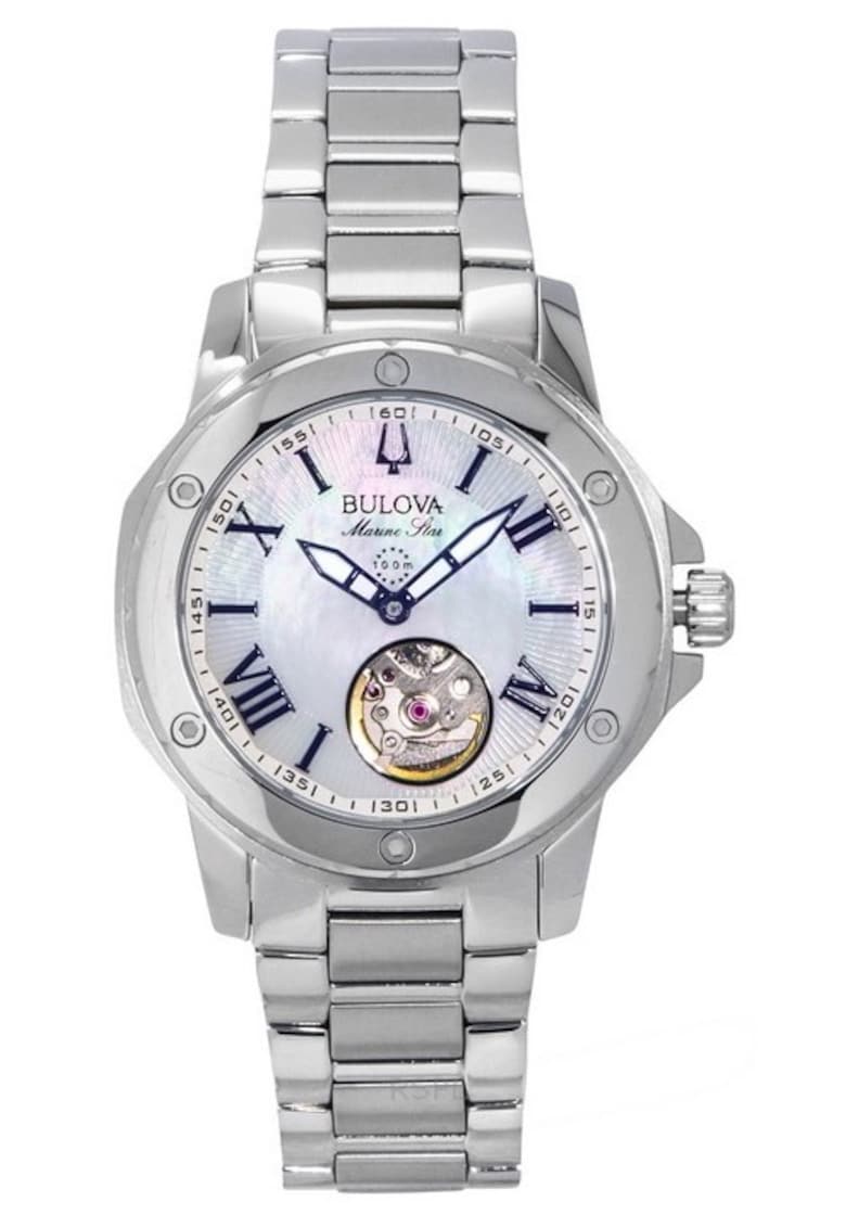 Ceas dama Marine Star - carcasa din otel inoxidabil - bratara din otel inoxidabil - cadran din sidef - 35x09.7mm - rezistenta la apa 100m