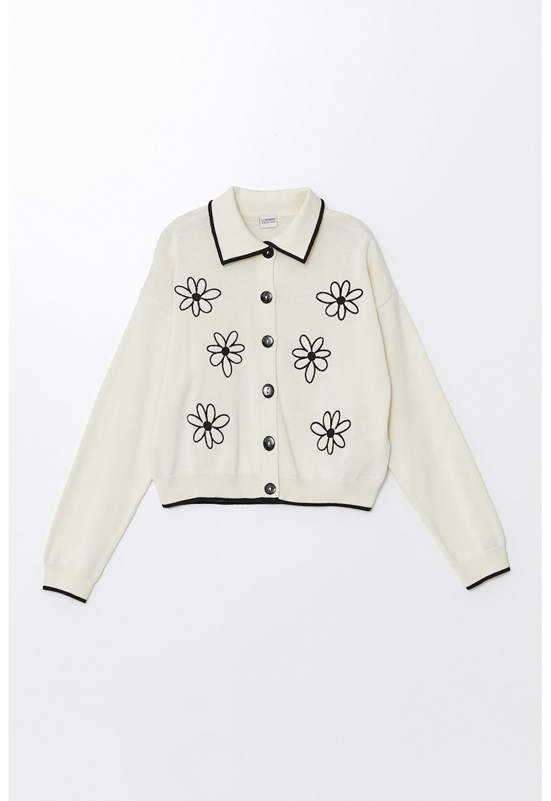 Cardigan cu broderii florale