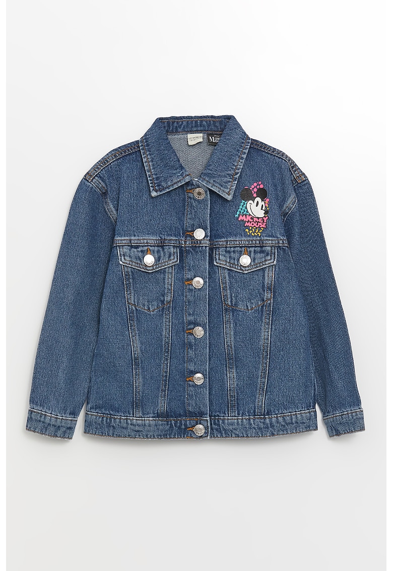 Jacheta de denim cu Mickey Mouse