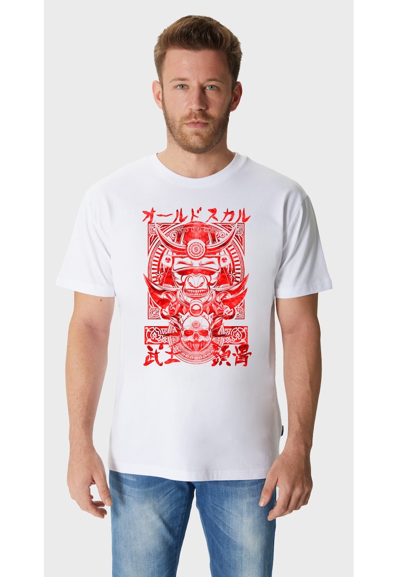 Tricou de bumbac cu imprimeu Samurai