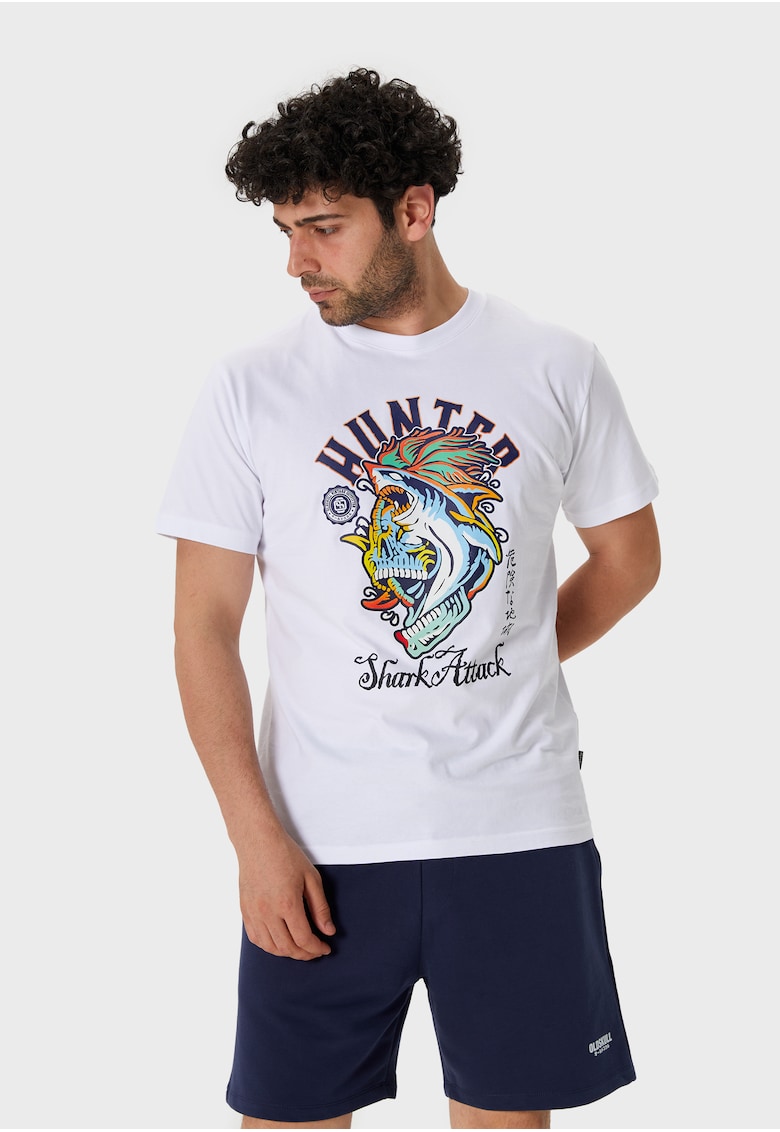 Tricou lejer de bumbac cu imprimeu