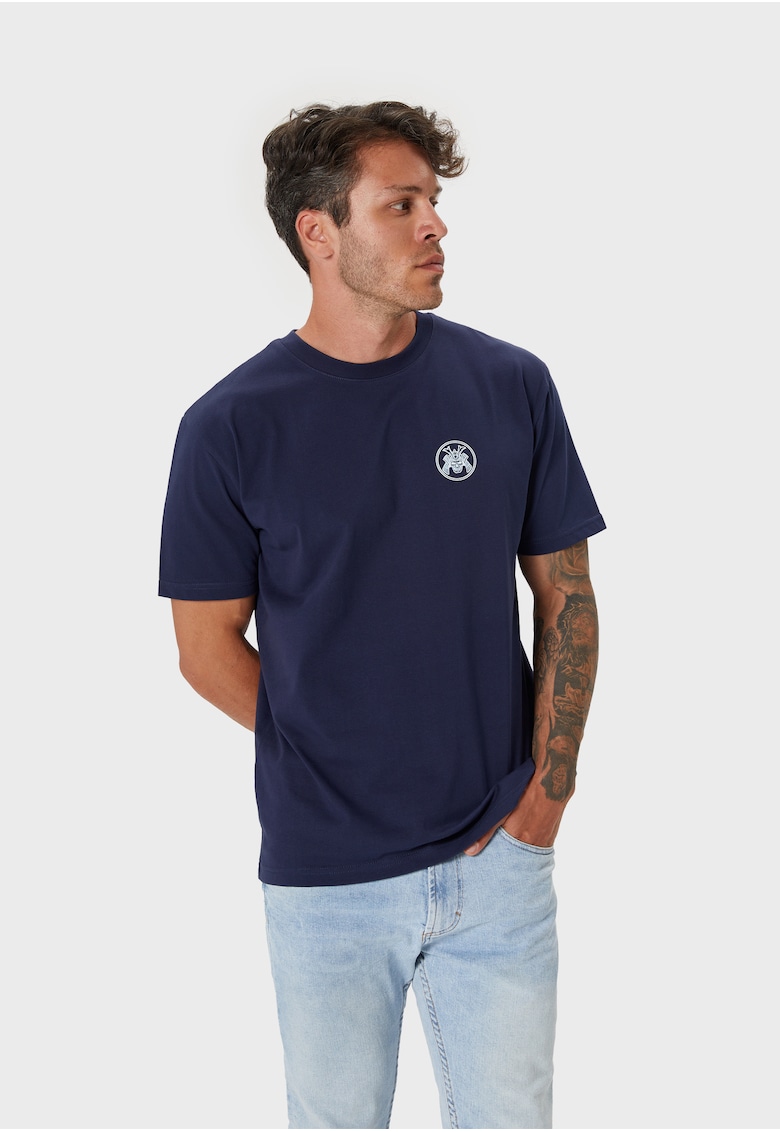 Tricou de bumbac cu imprimeu discret 173149